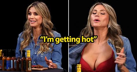 Heidi Klum Takes Off Shirt In The Middle Of Hot Ones Interview