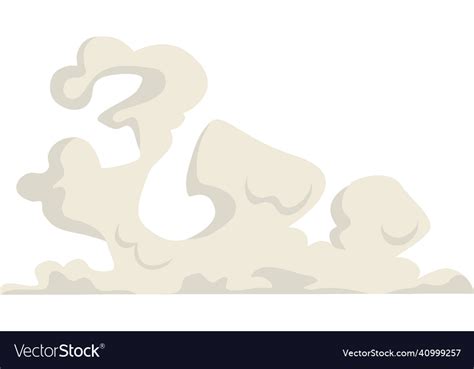 Cartoon dust cloud comic cloud shape spray air Vector Image