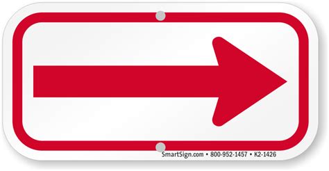 Right Arrow Supplemental Parking Sign Red Sku K2 1426