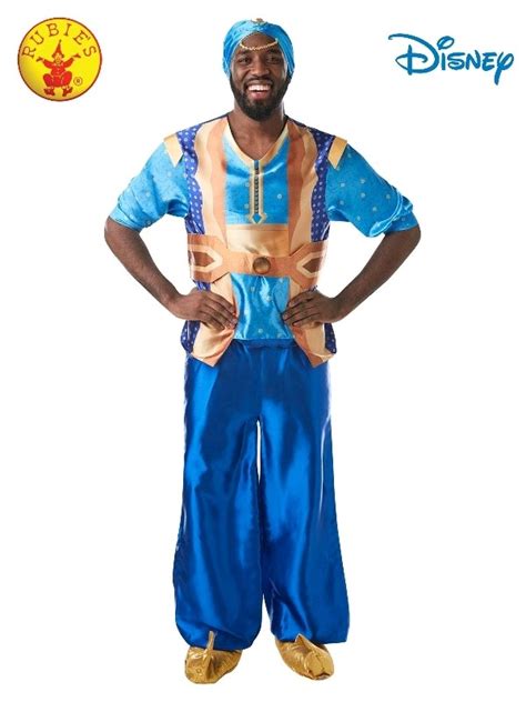 Mens Genie Aladdin Disney Live Action Halloween Fairytale Adult Costume