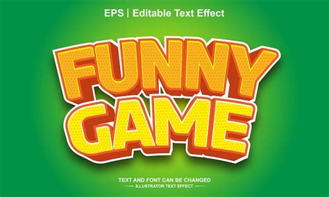 Premium Vector Funny Game Editable Text Effect