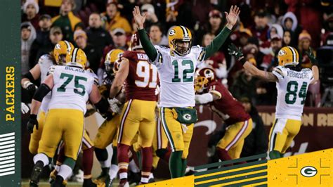 On This Day Packers Win 2015 Nfc Wild Card Playoff Game Vs Redskins