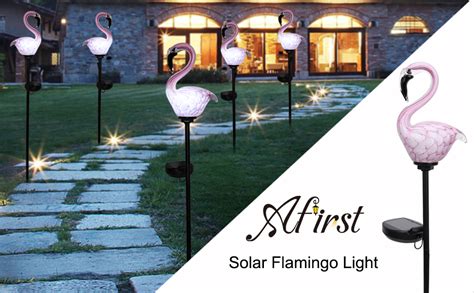 Afirst Solar Outdoor Lights Decorative Solar Garden Stake Lights