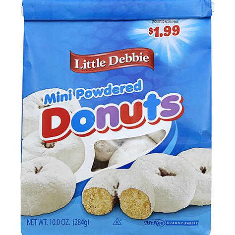 Little Debbie Family Pack Snack Cakes, Powdered Mini Donuts, Bagged ...