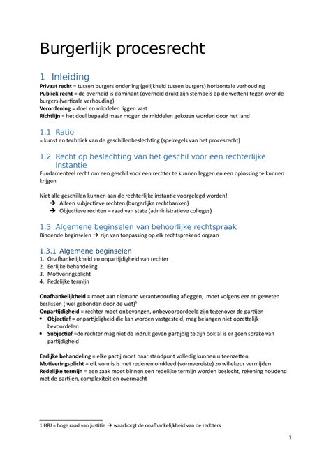 Samenvatting Compleet Burgerlijk Procesrecht Burgerlijk