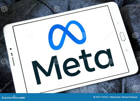 Meta company logo editorial image. Image of icons, emblem - 297114165