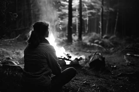 Retrato En Blanco Y Negro De Una Mujer Triste Foto Gratis