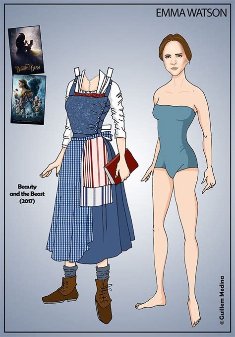 Emma Watson paper doll by Guillem Medina Moda de papel Muñecas