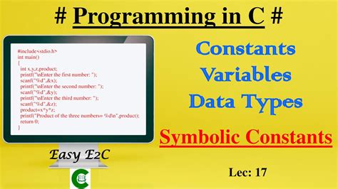 Symbolic Constants In C Programming What Is Symbolic Constant Easy