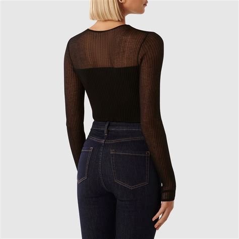 Forever New Brooke Sheer Ribbed Knit Top