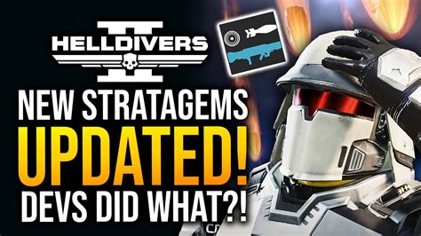 Helldivers 2 New Stratagem Buff Update By Devs Youtube