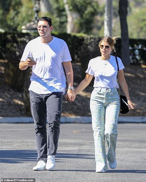 Sofia Richie Dons T Shirt And Paisley Jeans While Hand In Hand With Boyfriend Elliot Grainge In