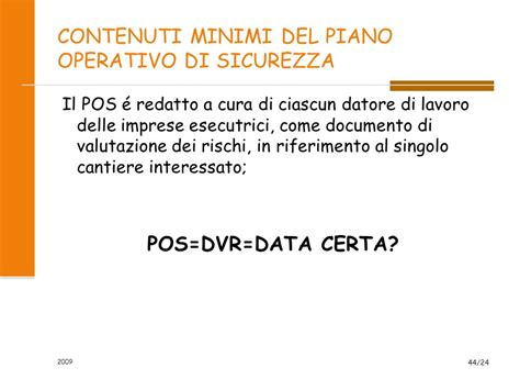 I Contenuti Minimi Del PSC PSS POS Ppt Scaricare