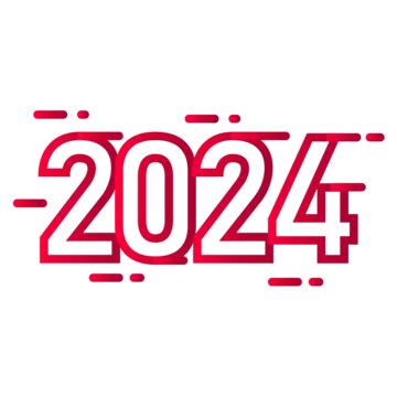 Transparent Text Lettering Of 2024 New Year Vector, 2024, New Year ...