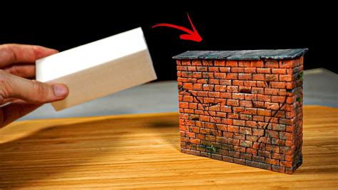 How To Make A Brick Wall Diorama With Foam YouTube