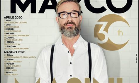 Marco Masini 30 anni di carriera tour teatrale nel 2020 date città