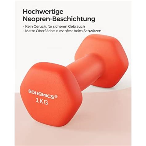 SONGMICS Hanteln 2er Set 2 X 1 Kg Hantelset Kurzhanteln