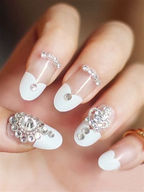 Diy Nail Art Tutorials Rhinestones Designs Step By Step With Pictures