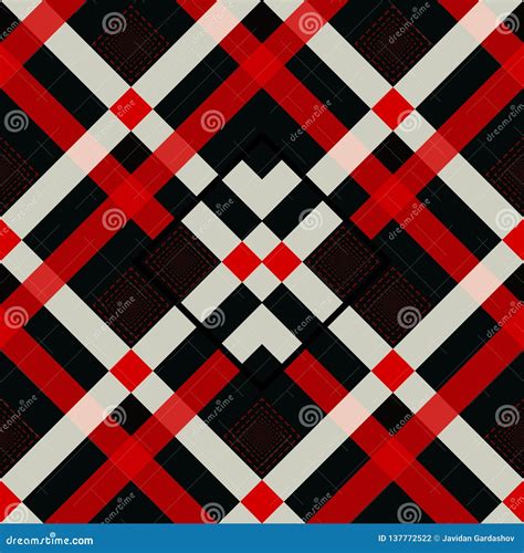 Red And Black Tartan Plaid Scottish Seamless Pattern Texture From