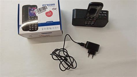 Telefon Mobil MaxCom MM740 Dual SIM Black Stand Incarcare