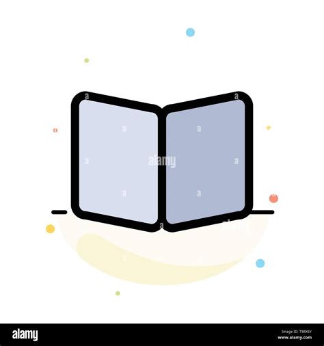 Open Book Page Layout Cover Abstract Flat Color Icon Template Stock