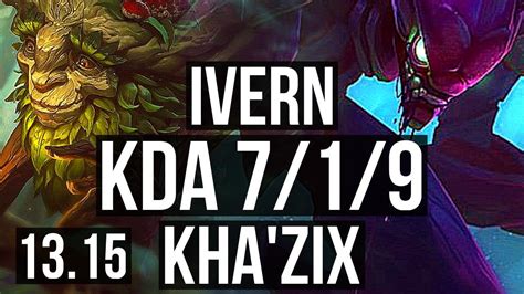 Ivern Vs Kha Zix Jng M Mastery Games Dominating