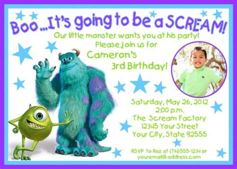 Monsters inc Birthday Invitations Ideas – Bagvania FREE Printable ...