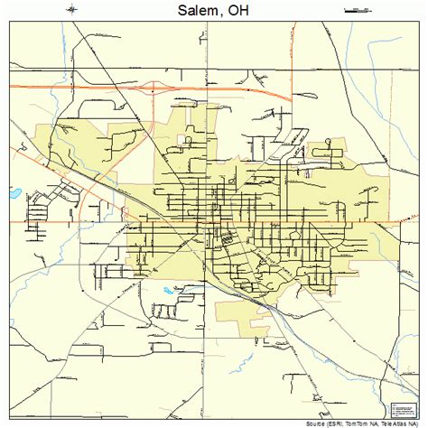 Salem Ohio Street Map 3969834