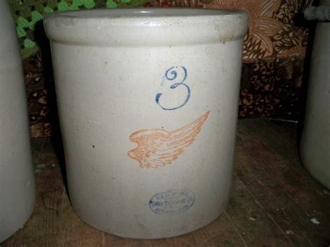 3 gall large wing crock | Red Wing Collectors Society | Red Wing Pottery, Union Stoneware, North ...