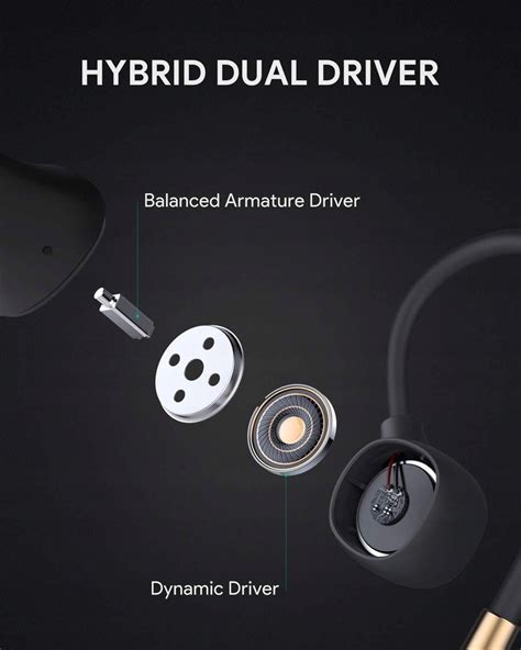 Aukey Ep B80 Hybrid Dual Driver Wireless Earbuds Grey Aky Shs Epb80 G Wyzetech Trading