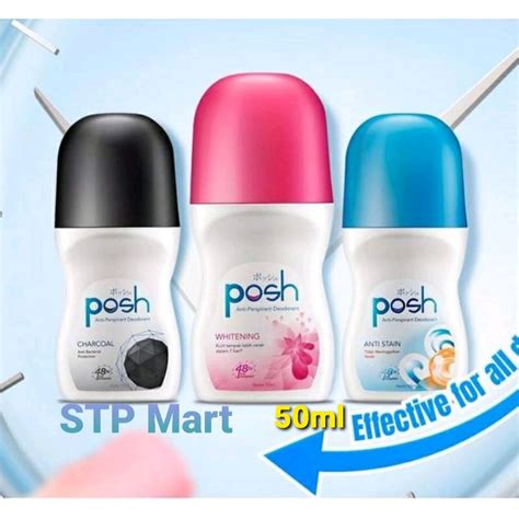 Jual Posh Deodorant Roll On Girl Charcoal And Whitening And Anti Stain