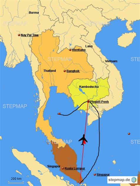 StepMap asia Landkarte für Deutschland