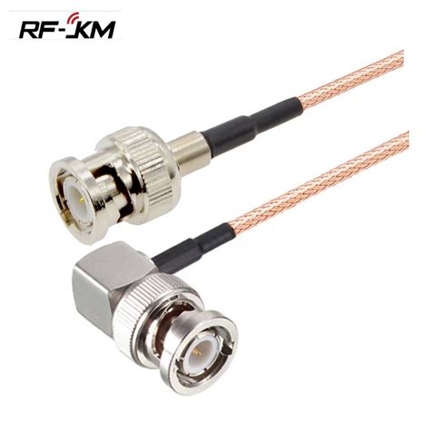 Rg Cable Ohm Bnc Male Right Angle To Bnc Male Plug Connector