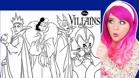 Coloring Disney Villains Maleficent Cruella Jafar Evil Queen