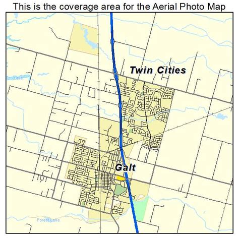 Aerial Photography Map of Galt, CA California