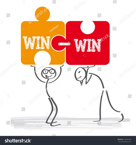 Winwin Strategy Conflict Resolution Process That Stock Illustration