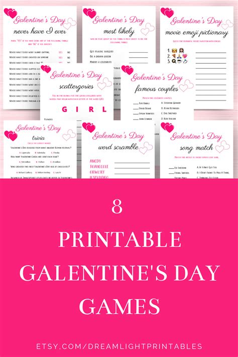 Printable Galentine S Day Games Galentine S Day Game Bundle Galentine