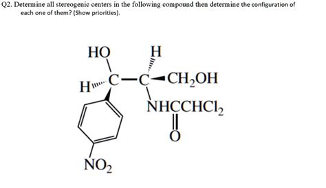 Solved Q Determine All Stereogenic Centers In The Following Compound