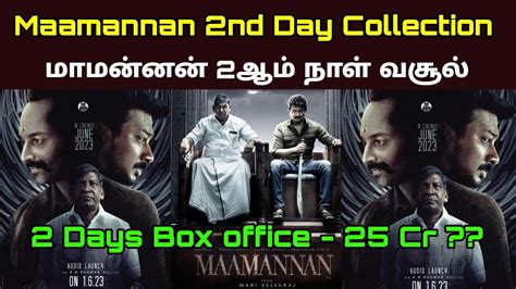 Maamannan Movie 2nd Day Box Office Collection Maamannan Second Day