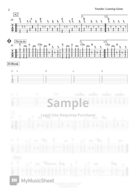 One Direction What Makes You Beautiful Rhythm Tab Sheets By Learning Guitar