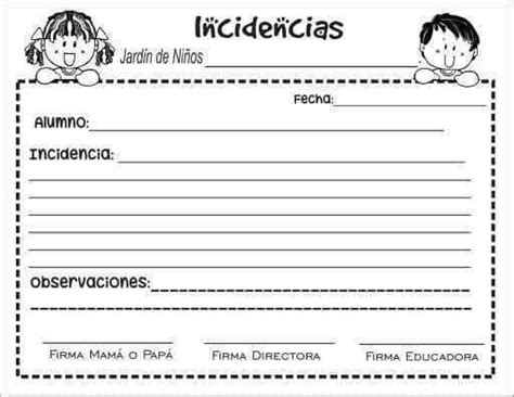 Formato De Registro De Incidencias Escolares Fioricet