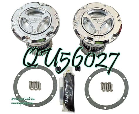 Warn 95070 Premium Chrome Hub Set For 2005 Up Ford Super Duty