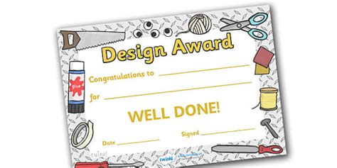 Design Award Certificate Teacher Made Twinkl