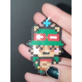 Chaveiro Teemo League Of Legends Lol Perler Beads Hama Beads Shopee