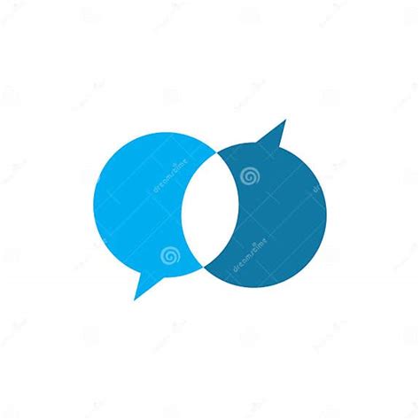 Blue Circle Chat Group Logo Design Stock Vector Illustration Of Brand