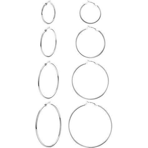 Jewebella Paires Boucles D Oreilles Cr Oles Femme Argent En Acier