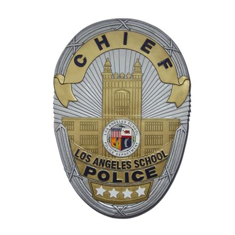 Buy Lalos Angeles Schools Police Chief Replica Wooden Badge Plaques