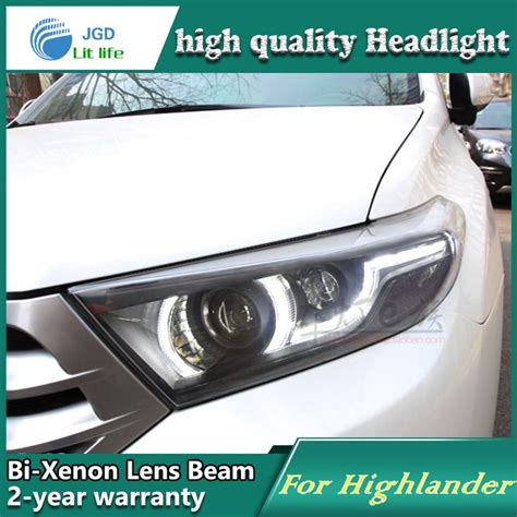 Car Styling Head Lamp Case For Toyota Highlander 2012 2014 Led Headlights Drl Daytime Running