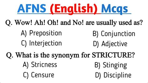 Afns English Test Preparation Afns Test Preparation 2023 Youtube