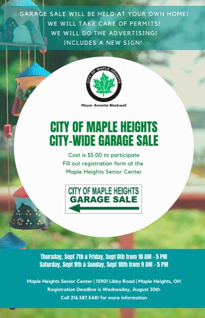 Annual City Wide Garage Sale Dates Set 97 910 City Of Maple Heights